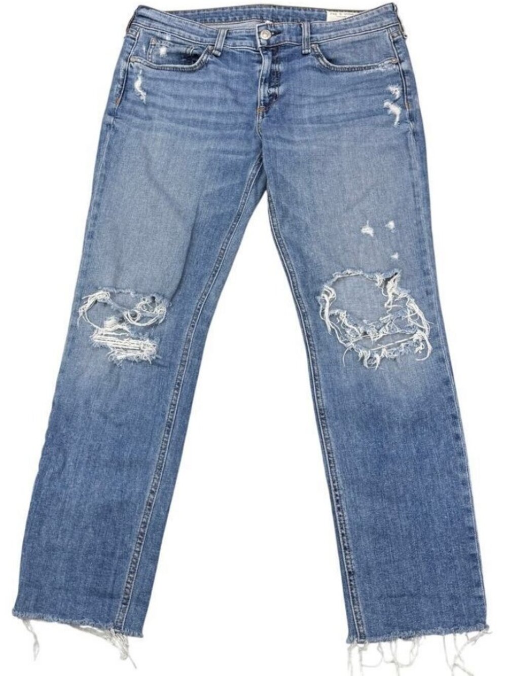Rag & Bone Distressed Dre Low Rise Ankle Slim Boyfriend - Picture 2 of 8